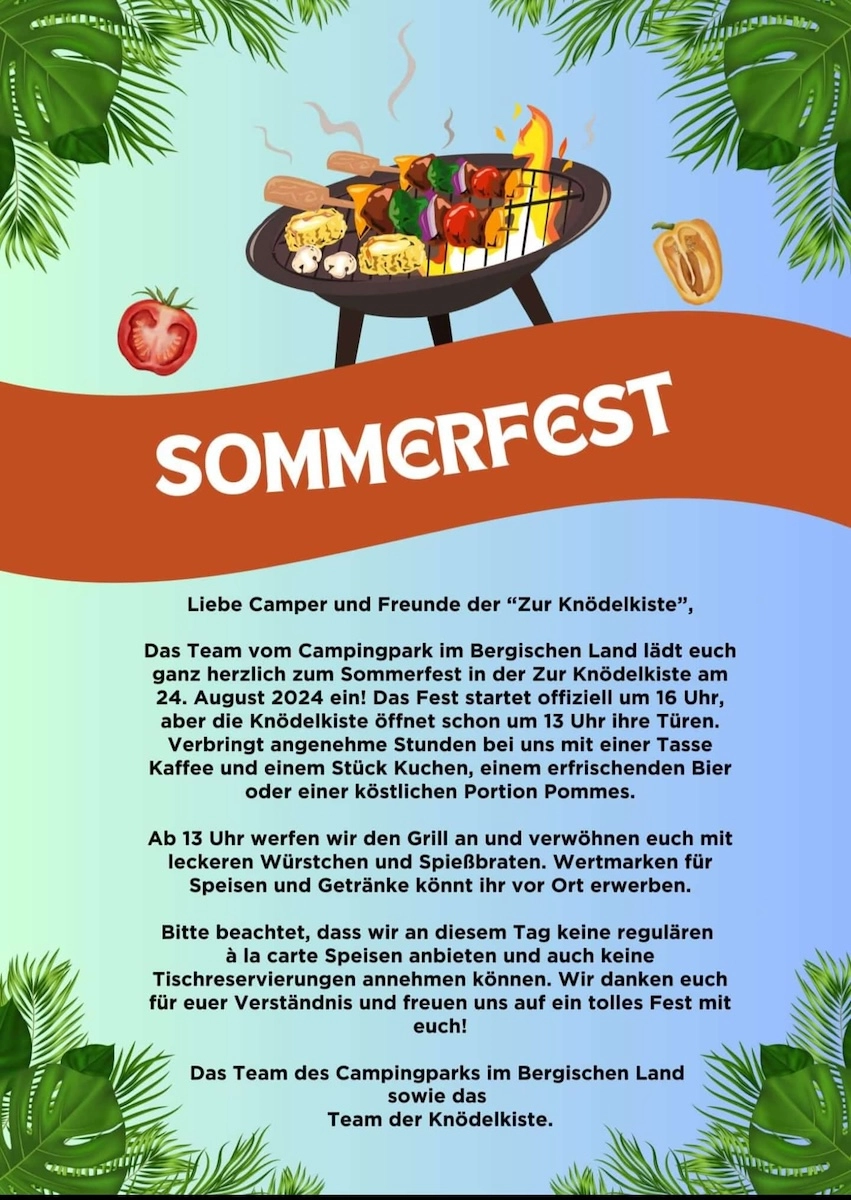 Sommerfest Campingpark Bergisches Land & Zur Knoedelkiste 2024